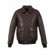 BLOUSON AVIATEUR EN CUIR VERITABLE ANDERSEN OAKWOOD MARRON 502