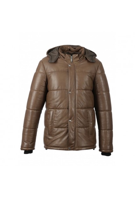 Veste Clintion de Daytona en cuir homme marron