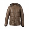 DOUDOUNE CUIR VERITABLE TAG OAKWOOD HOMME MARRON CLAIR 503