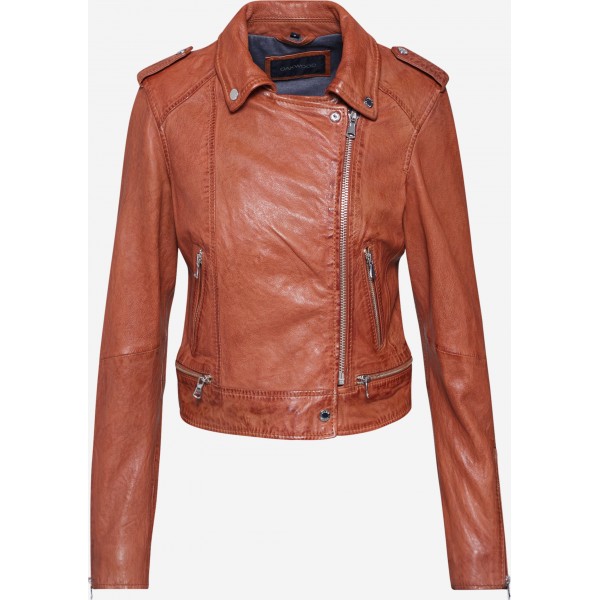 Blouson cuir femme Oakwood Kyoto cognac 507