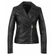 Blouson en cuir femme Oakwood Marjory noir