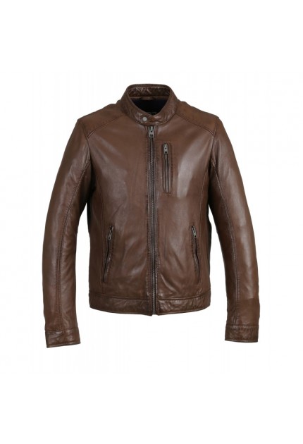 Blouson en cuir homme oakwood Agent Tobacco 511