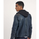VESTE CUIR NITRO BARCELONA NAVY BLUE
