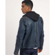 VESTE CUIR NITRO BARCELONA NAVY BLUE
