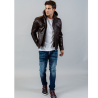 VESTE CUIR BYRON MOJITO MARRON