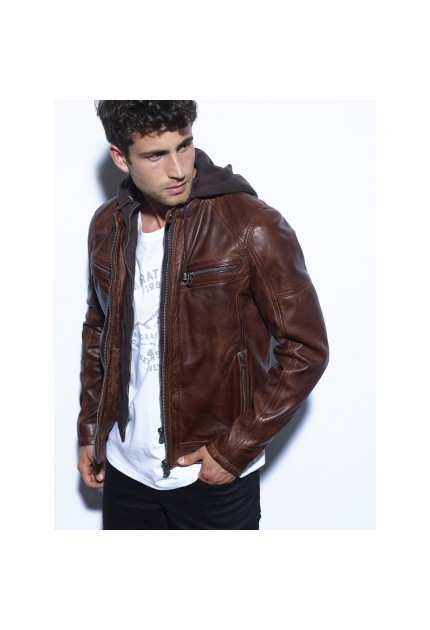 BLOUSON CUIR VINTAGE BISHOP DAYTONA